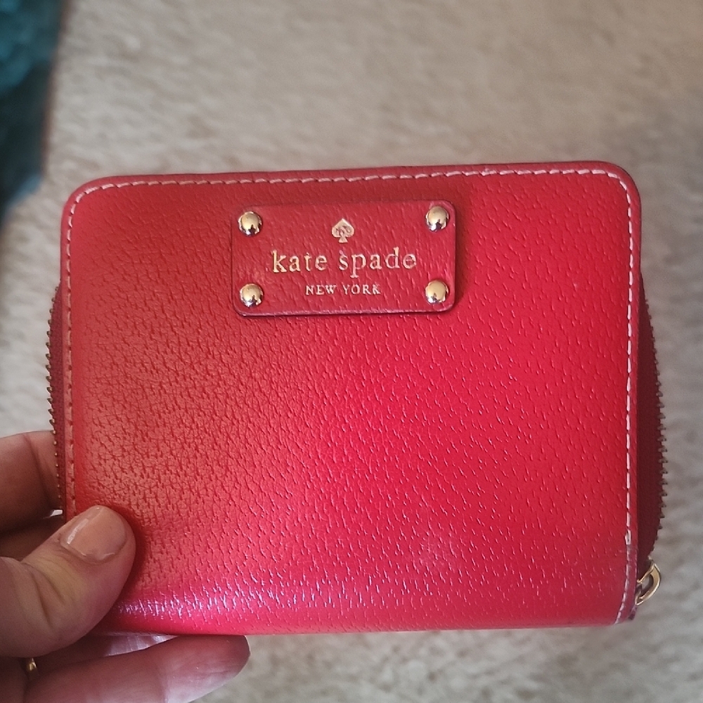Kate Spade Small  Red Leather Wallet